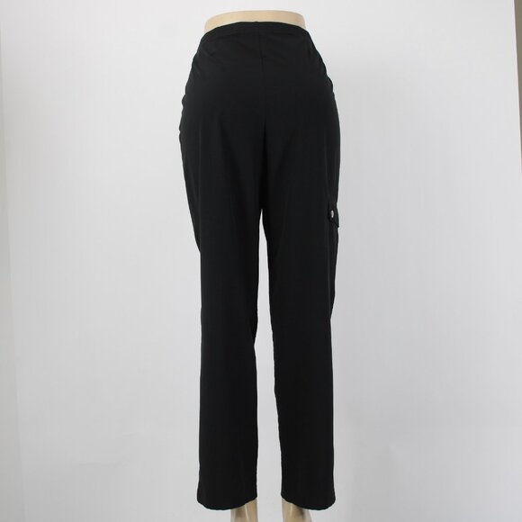Chicos Zenergy Pant Sz 1 x 31 Reg Black Pockets Polyester Spandex Pant - Picture 7 of 16